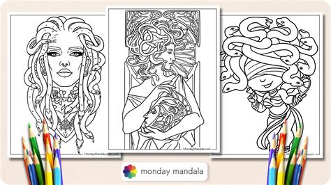 Medusa Coloring Pages Free Pdf Printables