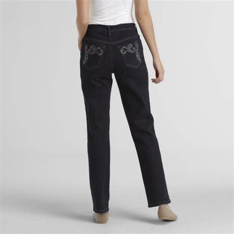 Gloria Vanderbilt Womens Classic Fit Amanda Jeans Embellished