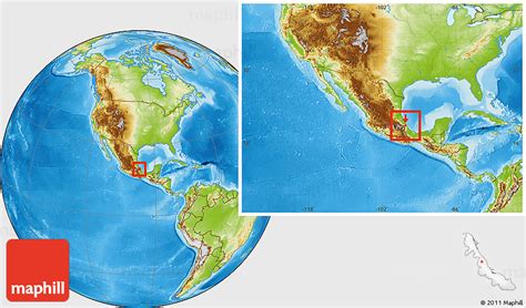 Physical Location Map Of Tenochtitlan Within The Entire Country