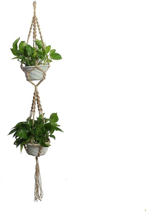 Macram Pot De Fleur En Suspension Pot De Fleurs Corde De Jute Corde