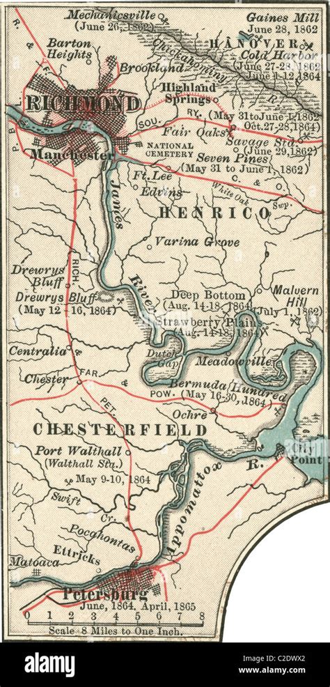 Mapa De Richmond Fotografía De Stock Alamy