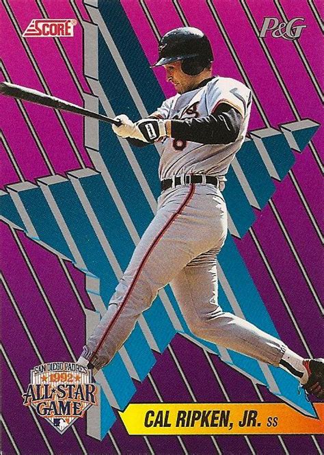 Orioles Card O The Day Cal Ripken Jr 1992 Score P G All Star Game 5