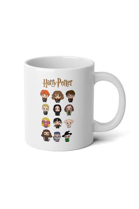 IVART 12 Karakterli Harry Potter Tasarım Baskılı Premium Beyaz Porselen