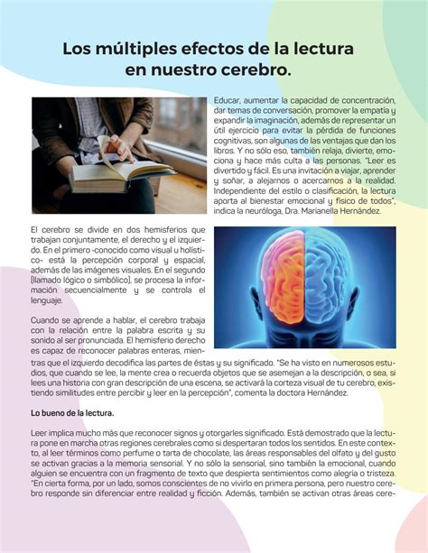 Los múltiples efectos de la lectura en nuestro cerebro by Rincones de