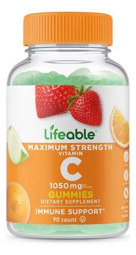 Lifeable Vitamina C Suplemento De Gomitas De Sabor Natural Env O Gratis