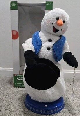 Gemmy Snowflake Spinning Snowman Animated Sings Dances Snow Miser Vtg