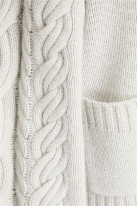 Naadam Cable Knit Wool And Cashmere Blend Cardigan The Outnet