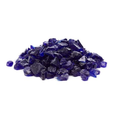 Exotic Fire Glass 12 In To 34 In Cobalt Blue Classic Fire Glass 10 Lbs Bag Eg10 L13m