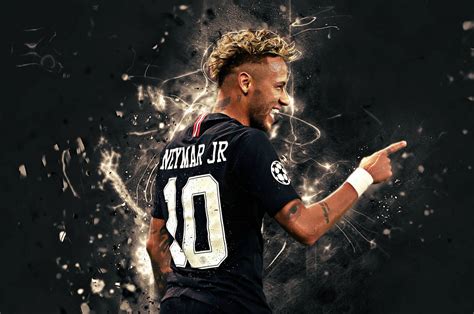 Baixe Papéis de Parede do Neymar Em Black Glitch Fan Art | Wallpapers.com