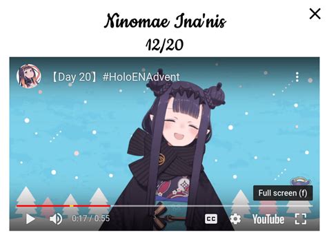 Ina made a video for the advent calendar : r/Hololive