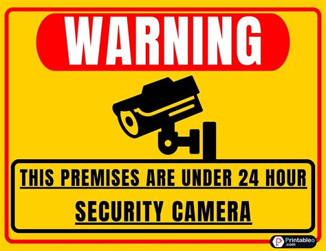 Security Camera Sign Printable Free Pdf Printable Signs