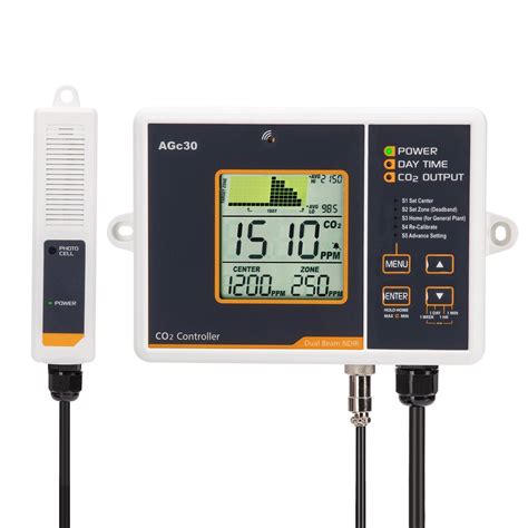 Dual Beam Ndir Sensor CO2 Controller With Large LCD Display Gas Meter