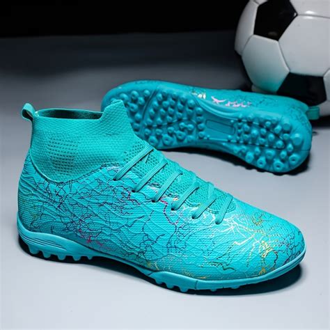 Unisex High Top Breathable Turf Soccer Shoes Non Slip Shock Temu Portugal