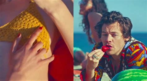 Retro Swimsuits In Harry Styless Watermelon Sugar Video Popsugar