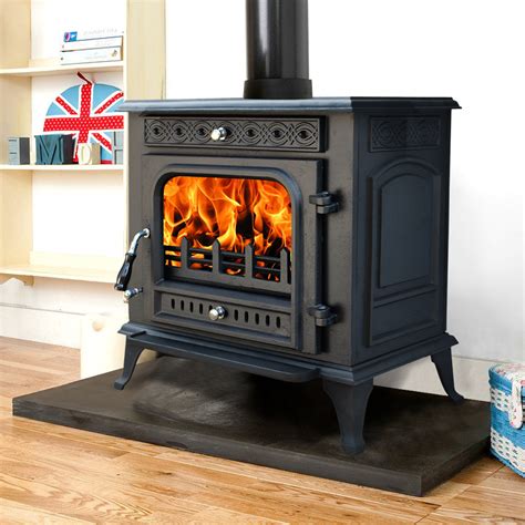 Ja Kw Multifuel Woodburning Stove Woodburner Cast Iron Log Burner