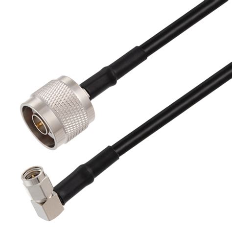 N Male To SMA Male Right Angle Cable Assembly Using RG58 Coax 6 FT