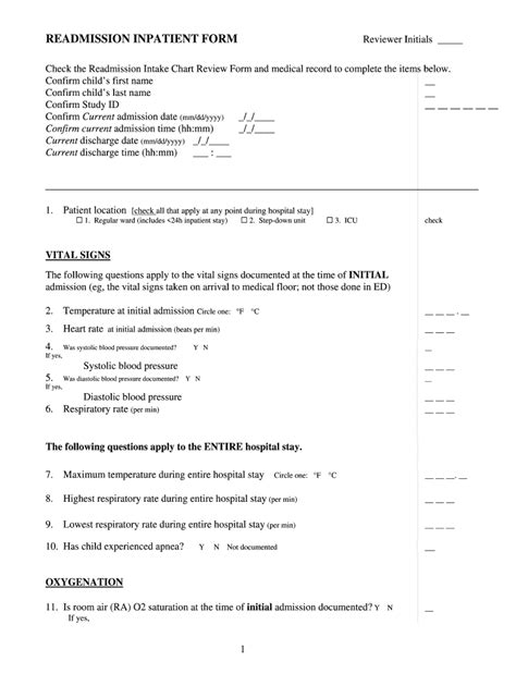 Fillable Online Patient Safety Tool 30 Day Readmission Chart Review