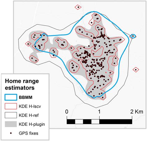 Example Of Home Range Estimator Methods Compared To Define Barred Owl