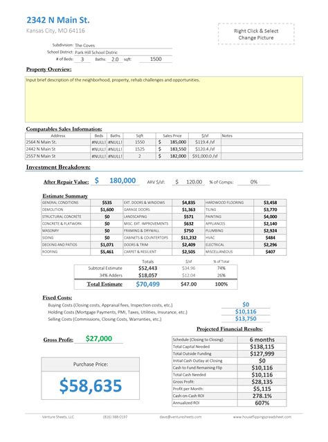 House Flip Excel Spreadsheet With House Flipping Spreadsheet Rehabbing