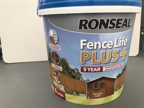 Ronseal Fencelife Plus 5l Harvest Gold Burleydam Garden Centre