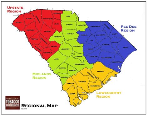 Regions Of South Carolina Map Map