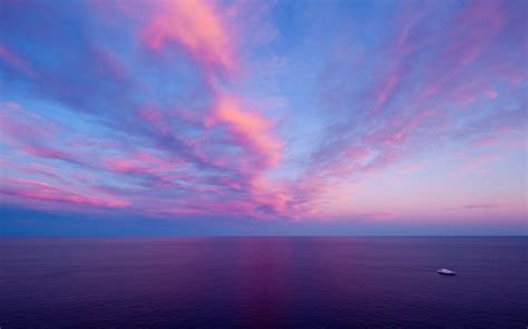 Fondos De Pantalla Barco Puesta De Sol Mar Cielo Nubes Amanecer