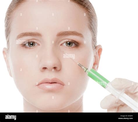 Cosmetic Botox Injection In Face Stock Photo Alamy