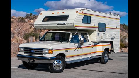 1991 Ford F350 Xlt Lariat Drw 75l With Lance Camper 980 Youtube