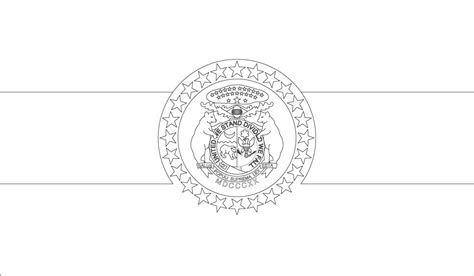 Massachusetts State Flag Coloring Page