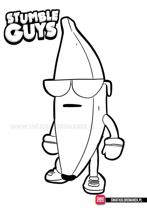 Stumble Guys Coloring Pages Immagini Banana