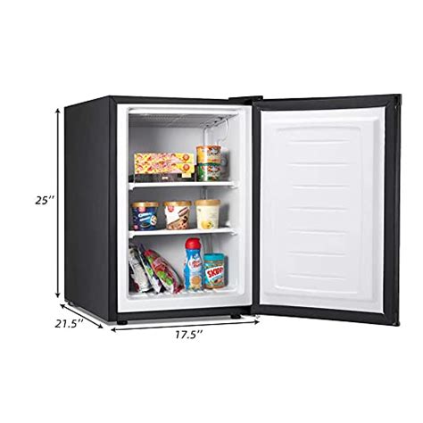 Electactic Upright Freezer 2.1 Cu.ft Freezer Upright Black Compact Upright Freezer with ...