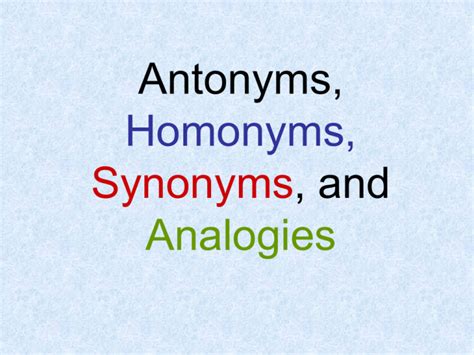 Antonyms