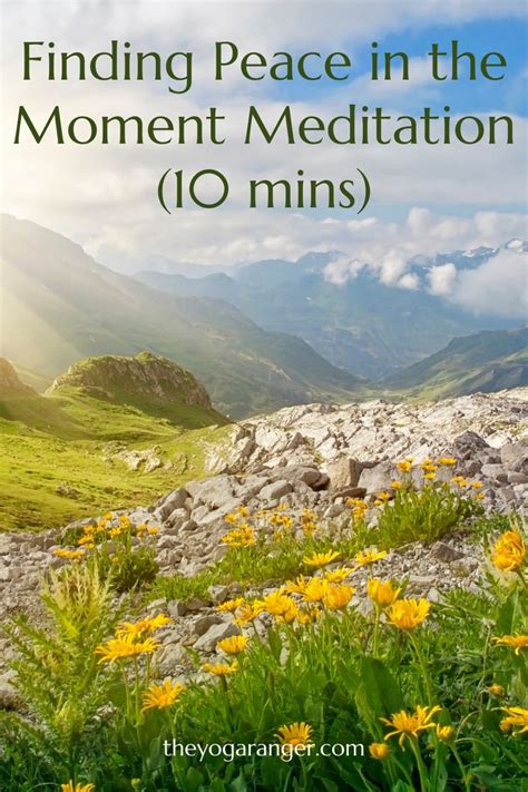 Finding Peace In The Moment Meditation 10 Mins