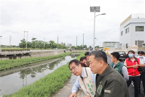 黃偉哲視察三爺溪防颱整備 中華日報中華新聞雲