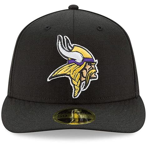 New Era Minnesota Vikings Black Omaha Low Profile 59FIFTY Fitted Hat