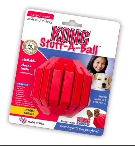 Funny Dog Chew Toy Made in USA - KONG Stuff-A-BAll - Dog Treat Smart