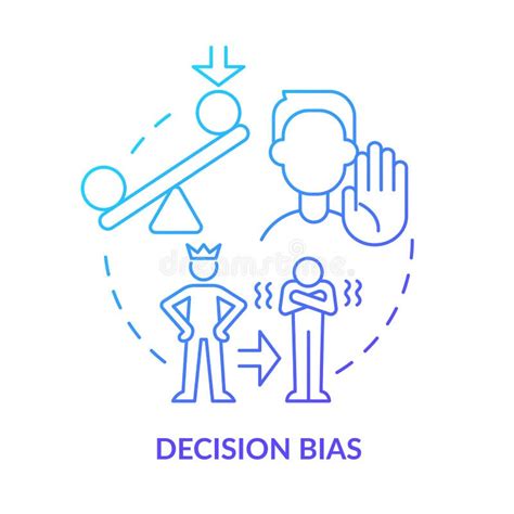 Decision Bias Blue Gradient Concept Icon Stock Vector Illustration Of