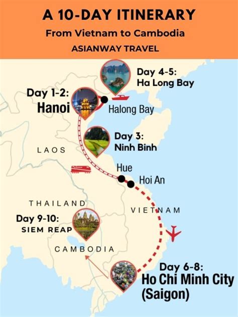 Vietnam Cambodia Laos Itinerary 10 Days - itineraryy