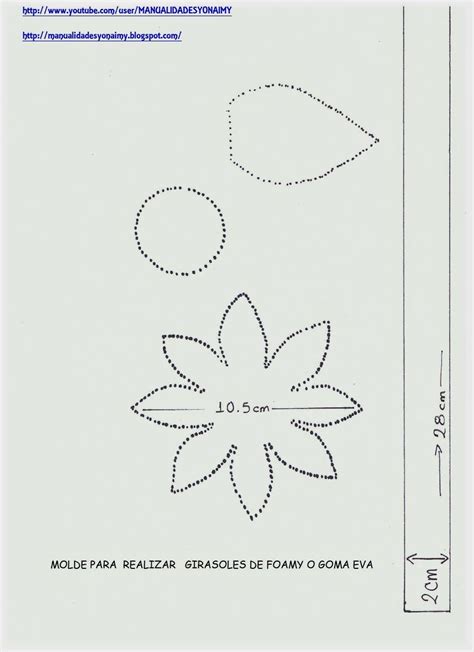 35 Última Moldes De Girasoles En Foami Flor Girasol Molde De Girasol