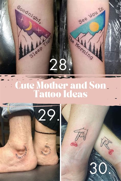 Sweet Mom And Son Tattoos For That Special Bond Tattoo Glee