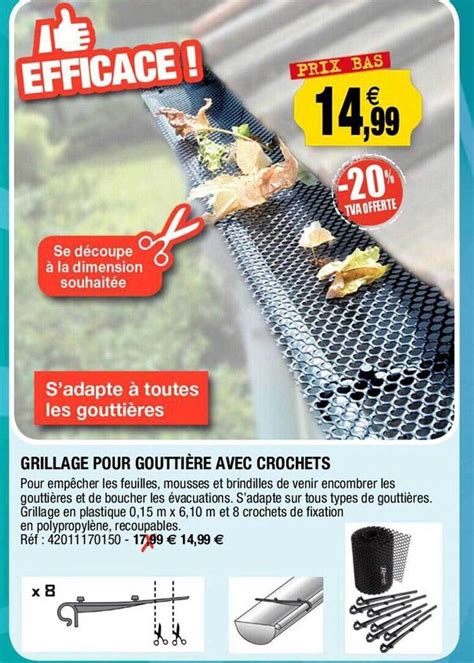 Promo Grillage Pour Goutti Re Avec Crochets Chez Outiror