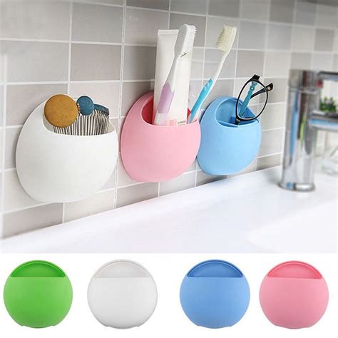 Toothbrush Holder Toothbrush Rack Suction Cup Wall Mounted Stand Waterproof Multifunction