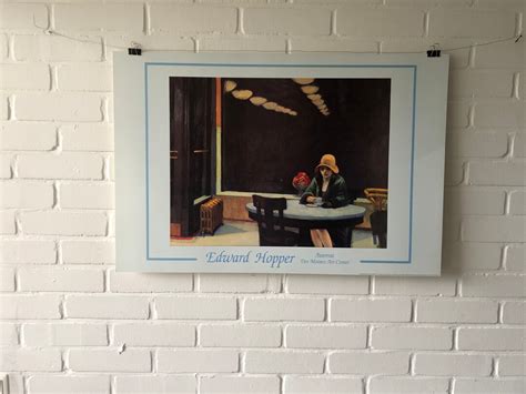 Original Poster, Edward Hopper, Automat, Des Moines Art Center, Woman ...