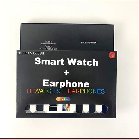 2023 Newest I30 Pro Max Suit Smart Watch With Earbuds 11 In 1 Set With