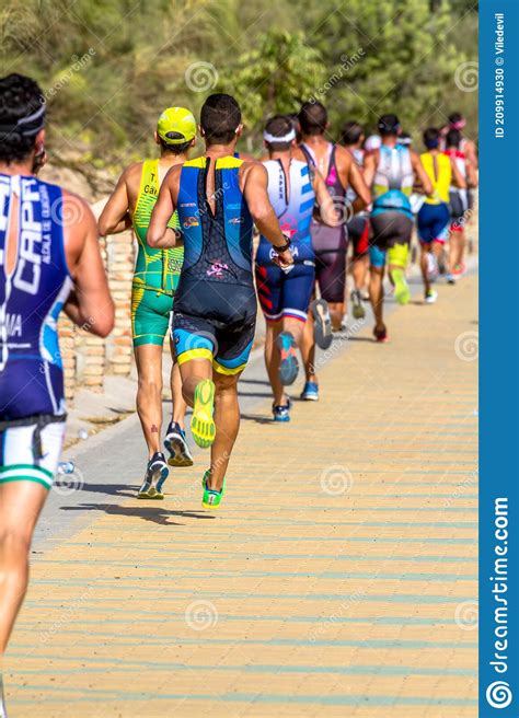 Xxi Triathlon Herbalife Villa De Rota Editorial Image Image Of Cadiz