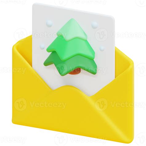 Christmas Card 3d Render Icon Illustration 11619779 Png