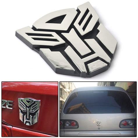 Transformers Autobots Logo Car Chrome Badge Silver