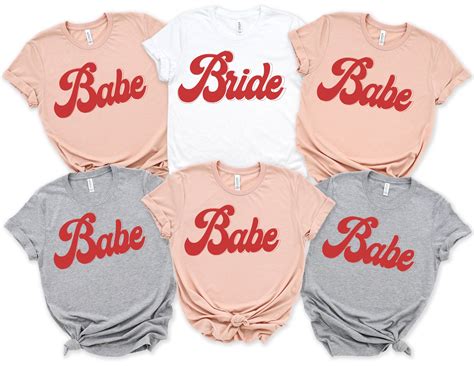 Retro Bride Babe Shirts Bachelorette Party Shirts Bachelorette Weekend Bridal Part