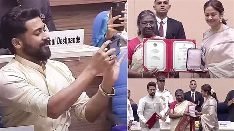 Actress Jyothika Receives National Award For Soorarai Pottru Suriya