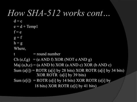 Secure Hash Algorithm